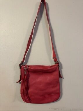 Coach Dark Pink Leather Crossbody Bag